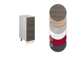 Vicco Küchenunterschrank R-Line Schubladenschrank für die Küche Grau/Weiß 30 cm ohne Arbeitsplatte