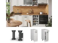 Vicco Küchenunterschrank R-Line Weiß Landhaus/Weiß 30 cm ohne Arbeitsplatte