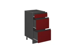 Vicco Küchenunterschrank R-Line Rot/Anthrazit 40 cm J-Shape mit Schubladen ohne Arbeitsplatte