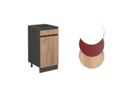 Vicco Küchenunterschrank R-Line Goldkraft Eiche/Anthrazit 40 cm AP Anthrazit