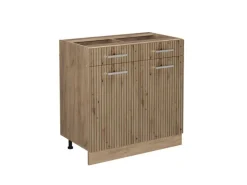 Vicco Küchenunterschrank R-Line Artisan-Eiche/Goldkraft Eiche 80 cm ohne Arbeitsplatte