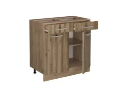 Vicco Küchenunterschrank R-Line Artisan-Eiche/Goldkraft Eiche 80 cm ohne Arbeitsplatte