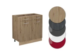 Vicco Küchenunterschrank R-Line Artisan-Eiche/Goldkraft Eiche 80 cm ohne Arbeitsplatte