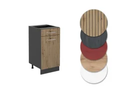 Vicco Küchenunterschrank R-Line Artisan-Eiche/Anthrazit 40 cm AP Eiche