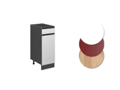 Vicco Küchenunterschrank R-Line Weiß/Anthrazit 30 cm J-Shape ohne Arbeitsplatte