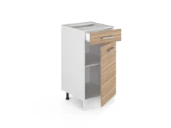 Vicco Küchenunterschrank R-Line Schubladenschrank für die Küche Sonoma/Weiß 40 cm AP Anthrazit