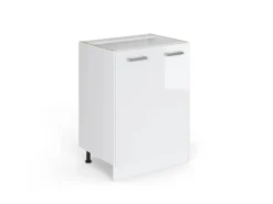 Vicco Küchenunterschrank R-Line Weiß Hochglanz/Weiß 60 cm ohne Arbeitsplatte