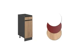 Vicco Küchenunterschrank R-Line Goldkraft Eiche/Anthrazit 30 cm AP Eiche