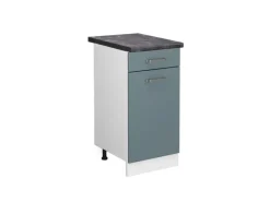 Vicco Küchenunterschrank R-Line Schubladenschrank für die Küche Blau-Grau/Weiß 40 cm AP Anthrazit