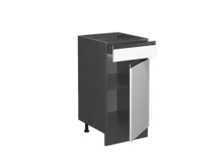 Vicco Küchenunterschrank R-Line Schubladenschrank für die Küche Weiß/Anthrazit 40 cm AP Anthrazit