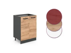 Vicco Küchenunterschrank R-Line Goldkraft Eiche/Anthrazit 60 cm ohne Arbeitsplatte