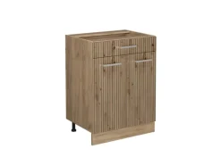 Vicco Küchenunterschrank R-Line Artisan-Eiche/Goldkraft Eiche 60 cm mit Schublade ohne Arbeitsplatte