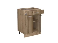 Vicco Küchenunterschrank R-Line Artisan-Eiche/Goldkraft Eiche 60 cm mit Schublade ohne Arbeitsplatte