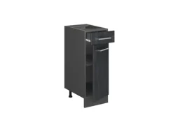 Vicco Küchenunterschrank R-Line Schubladenschrank für die Küche Schwarz Beton 30 cm AP Anthrazit mit Anthrazit Korpus