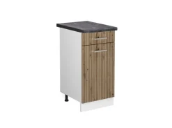 Vicco Küchenunterschrank R-Line Artisan-Eiche/Weiß 40 cm AP Anthrazit