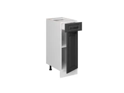 Vicco Küchenunterschrank R-Line Anthrazit Landhaus/Weiß 30 cm ohne Arbeitsplatte