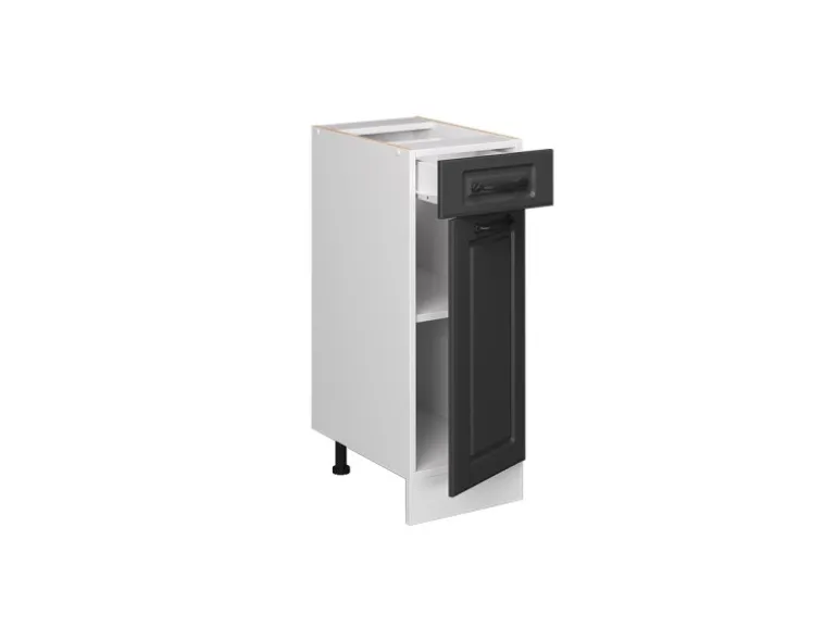 Vicco Küchenunterschrank R-Line Anthrazit Landhaus/Weiß 30 cm ohne Arbeitsplatte