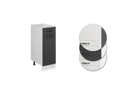 Vicco Küchenunterschrank R-Line Anthrazit Landhaus/Weiß 30 cm ohne Arbeitsplatte