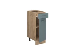 Vicco Küchenunterschrank R-Line Blau-Grau/Goldkraft Eiche 30 cm AP Eiche