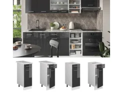 Vicco Küchenunterschrank R-Line Anthrazit Hochglanz/Weiß 30 cm ohne Arbeitsplatte