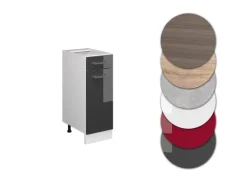 Vicco Küchenunterschrank R-Line Anthrazit Hochglanz/Weiß 30 cm ohne Arbeitsplatte