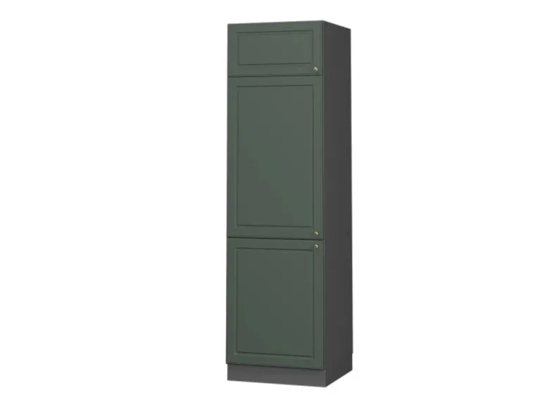 Vicco Kühlumbauschrank Fame-Line Hochschrank für die Küche Grün-Gold Landhaus/Anthrazit 60 cm