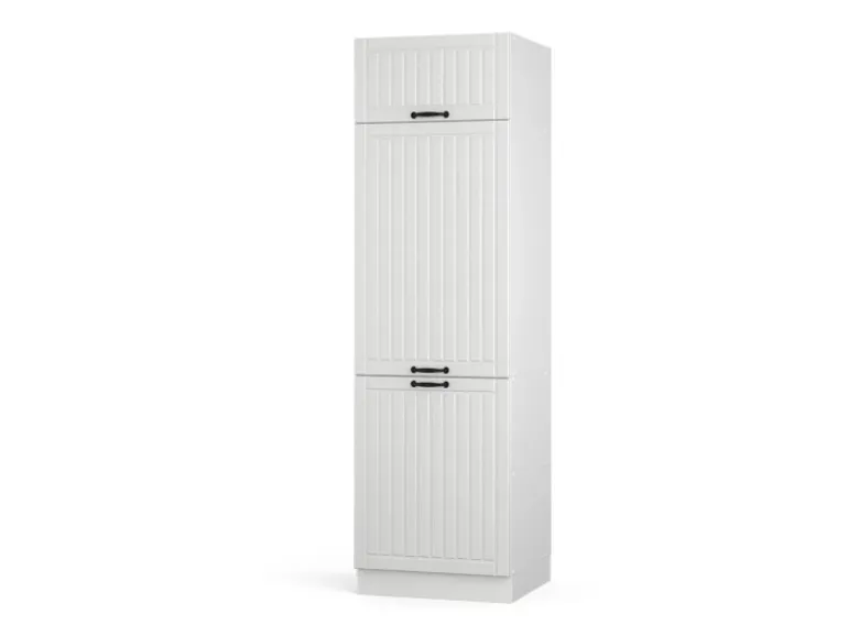 Vicco Kühlumbauschrank Fame-Line Hochschrank für die Küche Weiß Landhaus/Weiß 60 cm