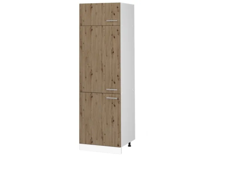 Vicco Kühlumbauschrank R-Line Hochschrank für die Küche Artisan-Eiche/Weiß 60 cm