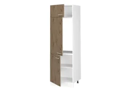 Vicco Kühlumbauschrank R-Line Hochschrank für die Küche Artisan-Eiche/Weiß 60 cm