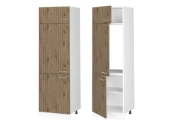 Vicco Kühlumbauschrank R-Line Hochschrank für die Küche Artisan-Eiche/Weiß 60 cm