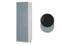Vicco Kühlumbauschrank R-Line Hochschrank für die Küche Blau-Grau/Weiß 60 cm