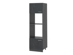 Vicco Mikrowellenschrank R-Line Küchenregal für die Mikrowelle Schwarz Beton/Anthrazit 60 cm