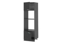 Vicco Mikrowellenschrank R-Line Küchenregal für die Mikrowelle Schwarz Beton/Anthrazit 60 cm