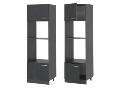 Vicco Mikrowellenschrank R-Line Küchenregal für die Mikrowelle Schwarz Beton/Anthrazit 60 cm