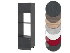 Vicco Mikrowellenschrank R-Line Küchenregal für die Mikrowelle Schwarz Beton/Anthrazit 60 cm