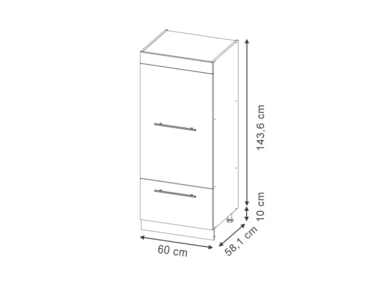 Vicco Mikrowellenschrank Fame-Line Dunkelblau Hochglanz/Goldkraft Eiche 60 cm