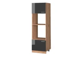 Vicco Mikrowellenschrank R-Line Anthrazit Hochglanz/Goldkraft Eiche 60 cm