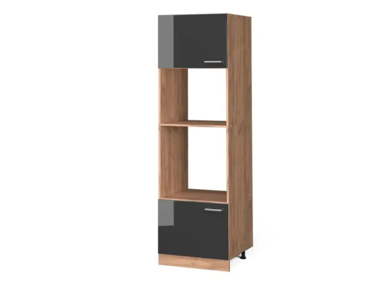 Vicco Mikrowellenschrank R-Line Anthrazit Hochglanz/Goldkraft Eiche 60 cm