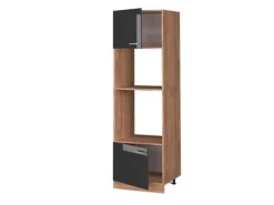 Vicco Mikrowellenschrank R-Line Anthrazit Hochglanz/Goldkraft Eiche 60 cm