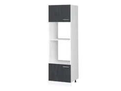 Vicco Mikrowellenschrank R-Line Küchenregal für die Mikrowelle Schwarz Beton/Weiß
