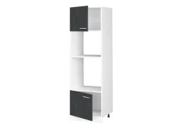 Vicco Mikrowellenschrank R-Line Küchenregal für die Mikrowelle Schwarz Beton/Weiß