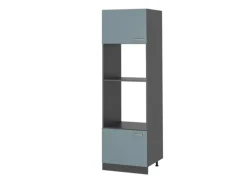 Vicco Mikrowellenschrank R-Line Küchenregal für die Mikrowelle Blau-Grau/Anthrazit 60 cm