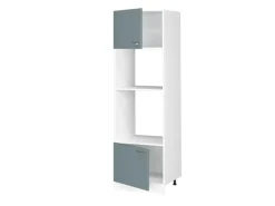 Vicco Mikrowellenschrank R-Line Küchenregal für die Mikrowelle Blau-Grau/Weiß 60 cm