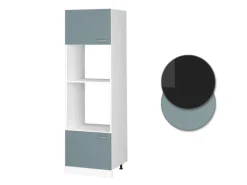 Vicco Mikrowellenschrank R-Line Küchenregal für die Mikrowelle Blau-Grau/Weiß 60 cm