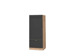 Vicco Mikrowellenschrank Fame-Line Anthrazit-Gold/Goldkraft Eiche 60 cm