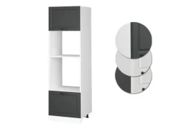 Vicco Mikrowellenschrank R-Line Küchenregal für die Mikrowelle Anthrazit Landhaus/Weiß 60 cm