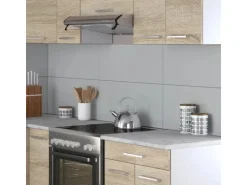 Vicco Rick Eckküche Weiß/Sonoma 207 x 167 cm AP MarmorRick ohne E-Geräte