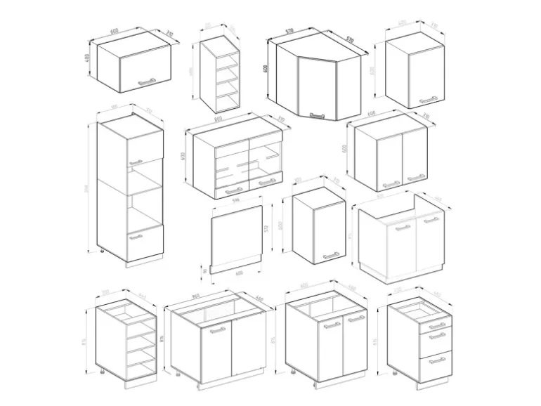 Vicco R-Line Eckküche Beton/Weiß 237 x 247 cm AP Eiche ohne E-Geräte