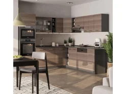 Vicco R-Line Eckküche Edelgrau/Anthrazit 237 x 247 cm AP Anthrazit ohne E-Geräte