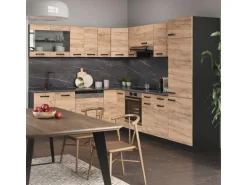 Vicco R-Line Eckküche Goldkraft Eiche/Anthrazit 227 x 287 cm AP Eiche ohne E-Geräte